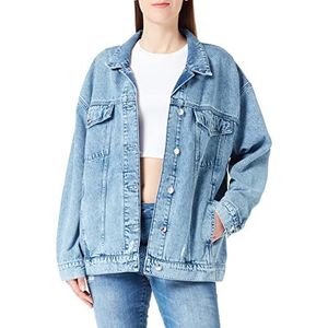 HUGO Dames The Icon Jeans_jacket_L, Light/Pastel Blue450, L