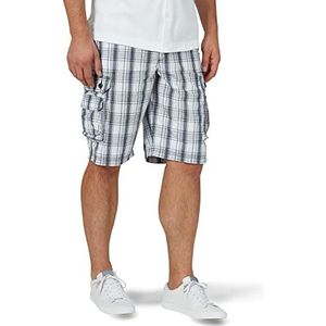 Lee Nieuwe Wyoming Cargo Short met riem voor heren, Blauwe Mirage Plaid, 52