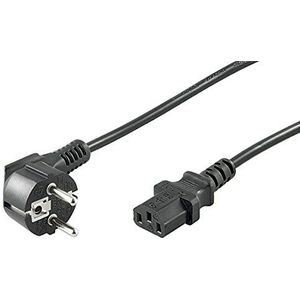 Goobay 50077 kabel met hoekstekker voor koude apparaten, 2 m, zwart
