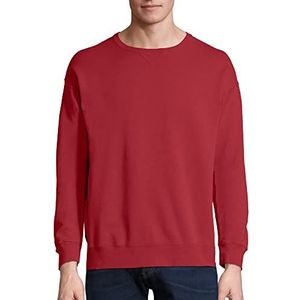 Hanes Heren Comfortwash kledingstuk geverfd fleece sweatshirt, Crimson Fall, S