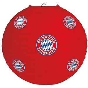 Amscan 9906517 - FC Bayern München Lampion, 1 stuk, grootte 20 cm, van papier, met Bayernlogo, perfect als decoratie voor fan-party of voetbalfeest