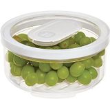 iDesign iD Fresh BPA-vrij gerecycled plastic product keukenopbergschaal, koelkastorganizer, geschikt voor fruit- en veg-opslag, klein, helder/wit/groen 18,54/18,54/9,14 cm