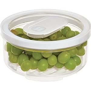 iDesign iD Fresh BPA-vrij gerecycled plastic product keukenopbergschaal, koelkastorganizer, geschikt voor fruit- en veg-opslag, klein, helder/wit/groen 18,54/18,54/9,14 cm