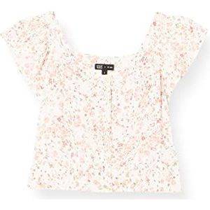 IKKS Meisjesblouse, crèmewit Imp.Fleurs, 8 Jaren