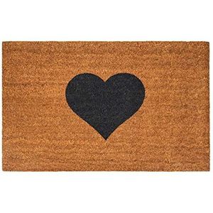 Maine Furniture Co voetmat, hartvorm, 40 x 70 cm, bruin