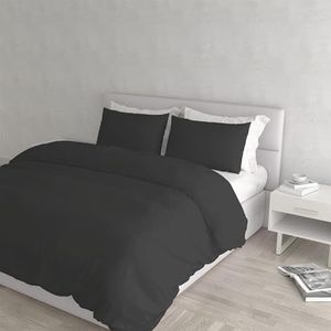 Italian Bed Linen Elegant beddengoed voor tweepersoonsbed, donkergrijs