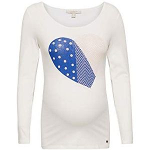 ESPRIT Maternity Dames T-shirt Ls zwangerschapsshirt met lange mouwen, ivoor (Off White 110), S