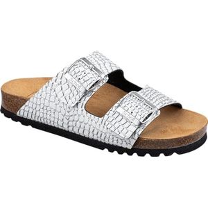 Scholl Josephine damessandalen, Wit Zilver, 37 EU