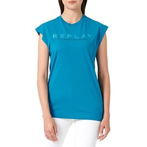 Replay T-shirt voor dames, 501 Turquoise, S