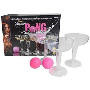 Amscan - Drinkspel Prosecco Pong, 12 bekers, 3 ballen, drinkspellen, gezelschapsspel