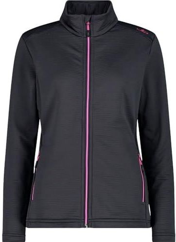 Fleecejack - Capuchon - Stretch Performance - Jacquardstof - Zwart