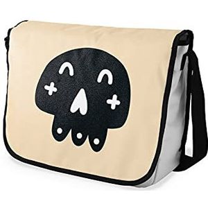 Bonamaison Digitaal bedrukte boodschapper schooltas voor studenten, cross-body tas, koerierstas, schoudertas voor kinderen, meisjes, jongens, maat: 29x36 cm