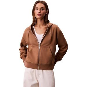 Calvin Klein Jeans vrouwen ARCHIEF LOGO FRANSE TERRY FZ HOO LV047B237G sweatshirts, bruin (Amphora), S, Bruin (Amphora), S
