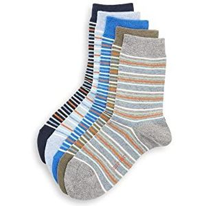 ESPRIT Unisex Kids Multi Stripe 5-Pack Duurzaam Biologisch Katoen halfhoog met patroon gestreepte 5 paar sokken, meerkleurig (assortiment 0030), 31-34 (5-pack)