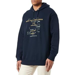 s.Oliver Big Size Sweatshirt met capuchon voor heren, blauw, XXL, blauw, XXL