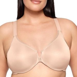 Glamorise Grote maten Plus Size Wonderwire-voorsluiting beha, rugondersteunend, met beugel nr. 9265, huidskleur, 75D