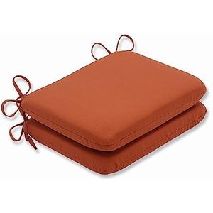 Pillow Perfect Outdoor Cinnabar zitkussen rond, gebrand oranje, 2 stuks
