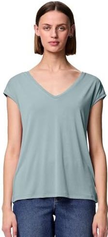 PCKAMALA - T-shirt - Effen - Jersey - V-hals - Kwartmouw