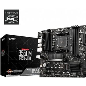 mATX AM4 B550M Pro-VDH moederbord met ondersteuning voor Ryzen processors, robuuste VRM, meerdere USB-poorten en M.2-uitbreiding voor gaming en productiviteit.