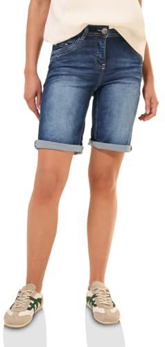 Cecil - Scarlett - Jeans - Mid Blue - 5-Pocket Stijl