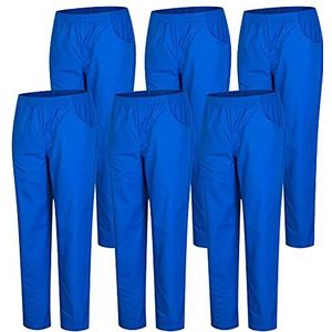MISEMIYA - Verpakking met 6 stuks, uniseks, elastisch, uniformen, medische uniformen, Royal Blauw, XS