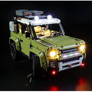 BRIKSMAX Ledverlichtingsset voor Lego Technic Land Rover Defender, compatibel met Lego 42110 bouwstenen model, zonder Lego set