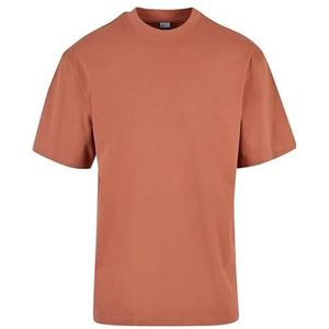 Urban Classics Basic katoenen T-shirt voor heren, ronde hals, verkrijgbaar in meer dan 20 kleuren, effen, maat S tot 6XL, terracotta, 5XL