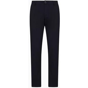 Armani Exchange Heren essentieel, metalen logo tab, broek, blauw, 26, Diepe marine, 26