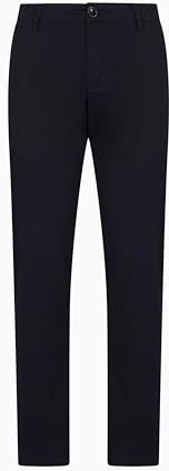 Armani Exchange Heren essentieel, metalen logo tab, broek, blauw, 26, Diepe marine, 26