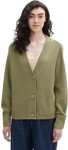 TOM TAILOR Denim Cardigan voor dames, 18938 - Greyish Green, XXL