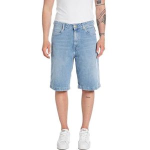 Replay Kayn Relaxed Fit Jeans Shorts voor heren, 010, lichtblauw, 30W