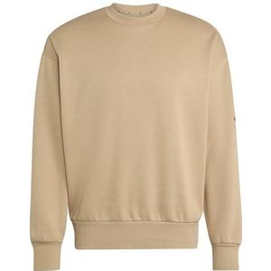 adidas - Sportswear - Sweatshirt - Warm Sandstone / Black - Ronde Hals - LOOSE