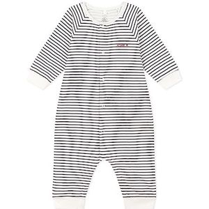 Petit Bateau Uniseks jumpsuit voor baby's, Marshmallow/smoking, One size