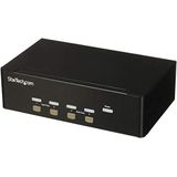 StarTech.com 4 poorts KVM switch met dubbele VGA 2 poorts USB 2.0 hub