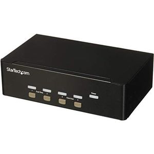 StarTech.com 4 poorts KVM switch met dubbele VGA 2 poorts USB 2.0 hub