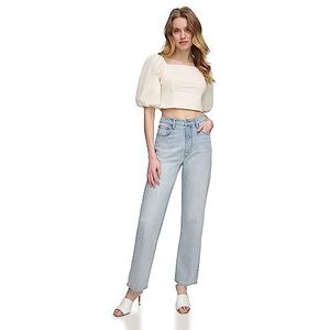 DKNY Rechte jeans met wijde pijpen voor dames, Tidal Blu Wash, 32
