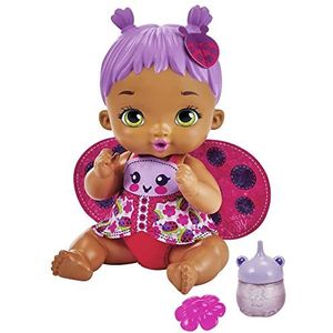 My Gar​den Baby | Voeden en Verschonen, Baby Lieveheersbeestje, pop met accessoires, waaronder een herbruikbare luier, een flesje en meer | Speelgoed voor kinderen