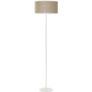 DKD Staande lamp Home Decor Beige Metaal Polyester Wit Rotan 40 x 40 x 158 cm