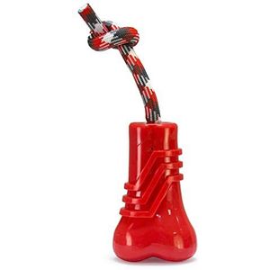 ARQUIVET Rode bot met snoer - speelgoed voor alle honden - hondenaccessoires om te kauwen - kunststof speelgoed om te kauwen - spelen en entertainment