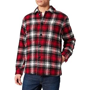 TOM TAILOR Uomini Geruite hemdjas 1030853, 28842 - Red Black Big Check, XXL