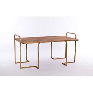 Salontafel van ijzer en MDF, koper, 120 x 70 x 59 cm