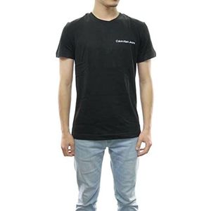 Calvin Klein Jeans Institutionele slanke Ss Tee S/S T-shirts voor heren, zwart., XS