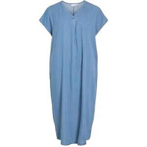 Vinea S/L Midi Kaftan, blauw (medium blue denim), 40