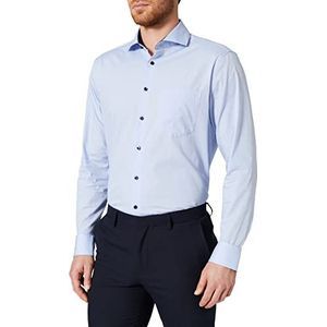 Seidensticker Popeline overhemd met lange mouwen, regular fit, lichtblauw, 40