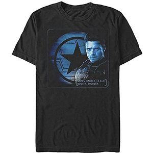 Marvel The Falcon and the Winter Soldier - Barnes Shield Unisex Crew neck T-Shirt Black S
