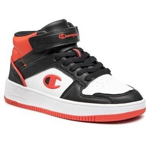 Champion Rebound 2.0 Mid B PS, sneakers voor kinderen en jongeren, zwart, wit, rood Kk003, 37.5 EU