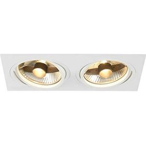 SLV plafondinbouwarmatuur NEW TRIA 2 / spot, schijnwerper, plafondspot, plafondarmatuur, inbouwarmatuur led, binnenverlichting / GU10 75 W wit