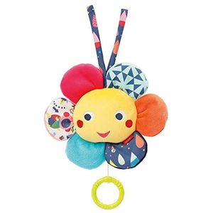 Fehn 055047 Spieluhr Blume COLOR Friends – Kuschelige Babyspieluhr mit herausnehmbarem Spielwerk und Befestigung – Melodie: Für Elise – Für Babys ab 0 Monaten – Größe: 17 cm