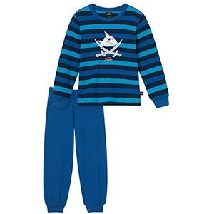 Schiesser Jongens Capt´n Sharky Kn lange tweedelige pyjama, blauw (800), 116 cm