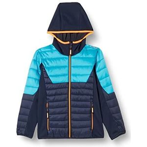 CMP - Kid Hybrid Jacket Fix Hood, Boy, Black Blue, 104